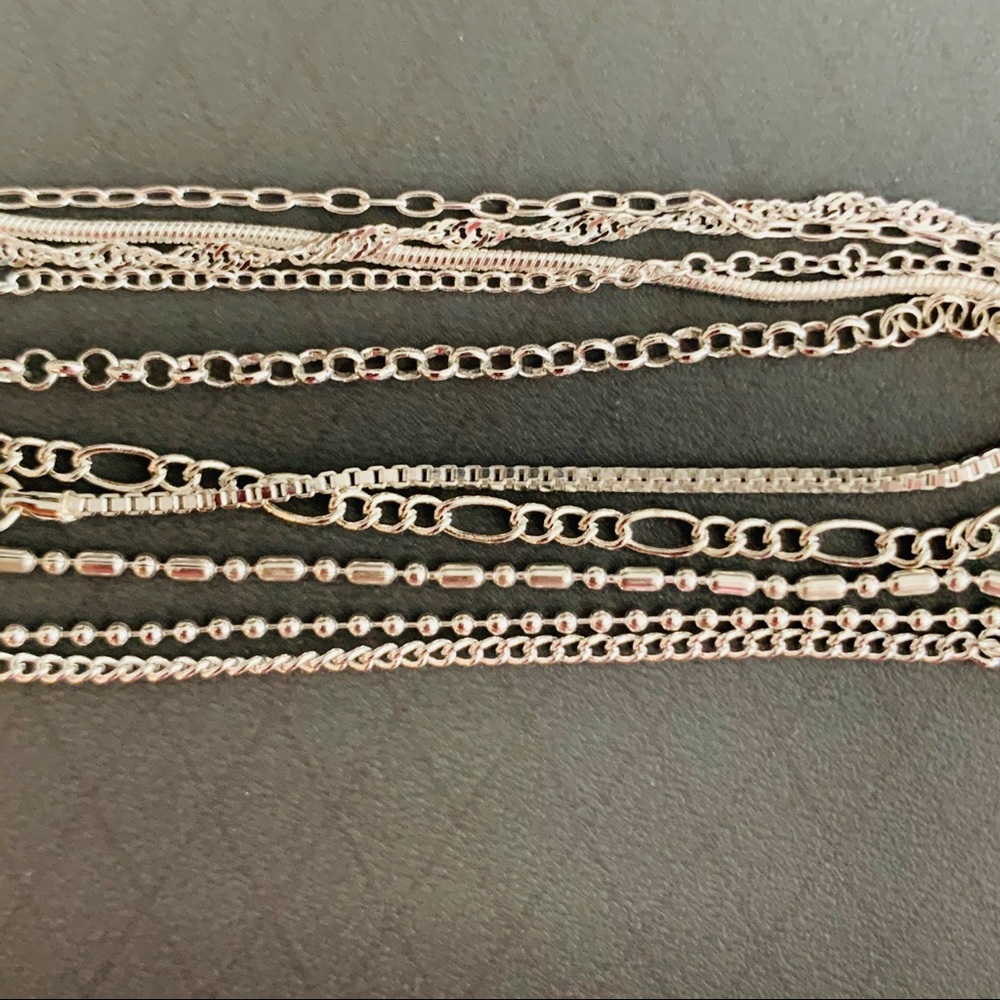1-10 Anthro 925 Sterling Silver Snake Chain 1 out of 10 Styles Necklace - Picture 11 of 16